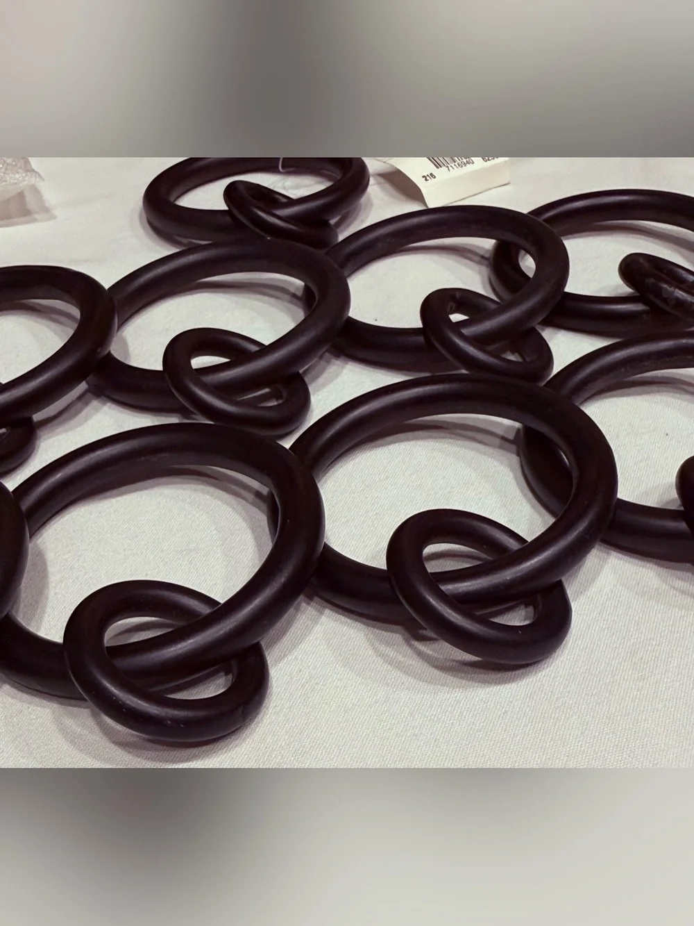 Pottery Barn Quiet-Glide Curtain Rings | Antique Bronze | 6 Sets